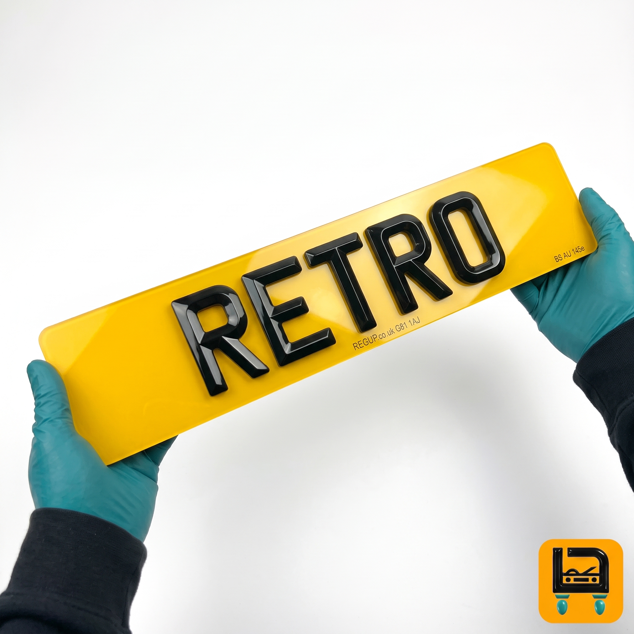 RETRO Number Plate