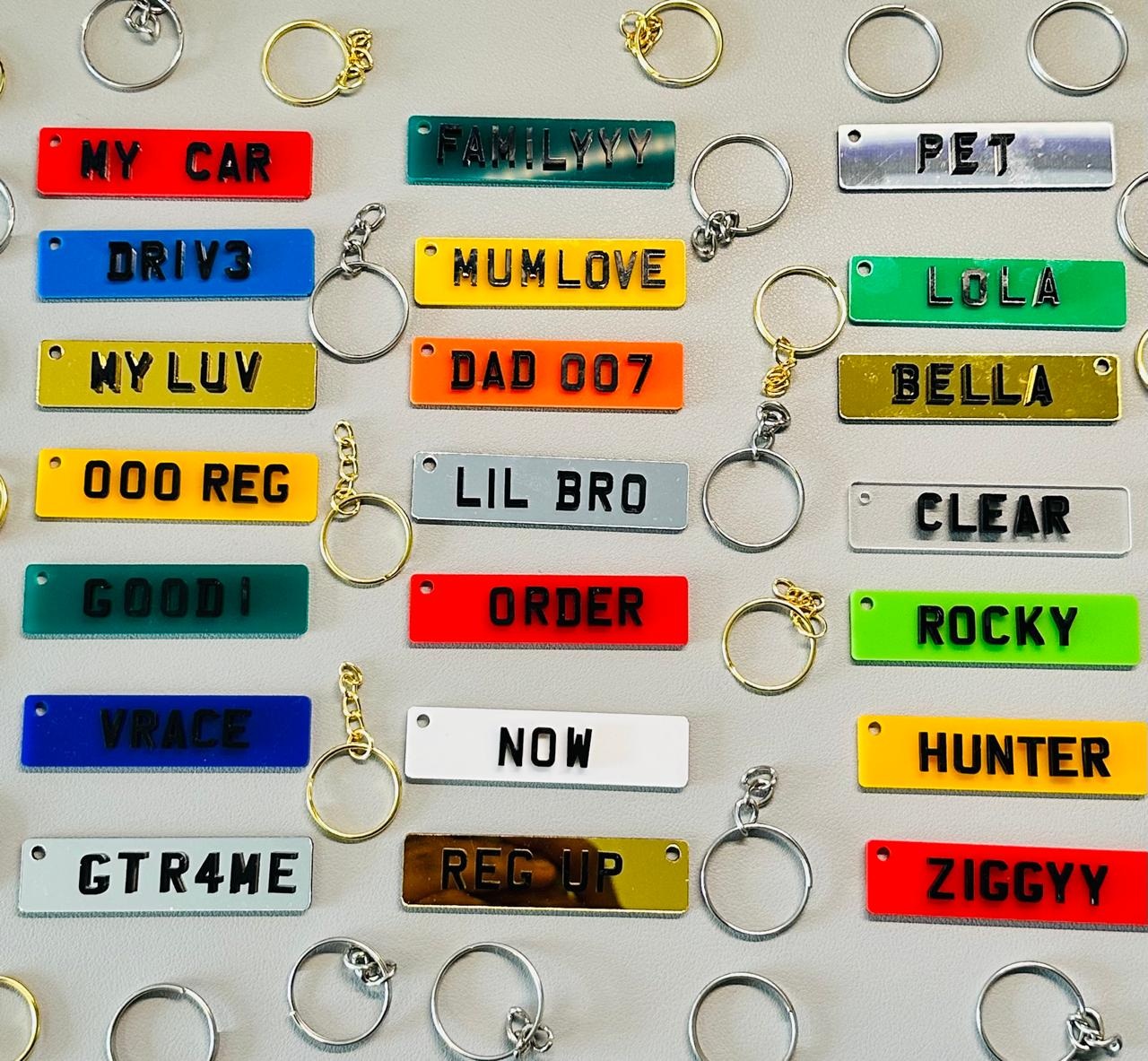 Number Plate Key Ring