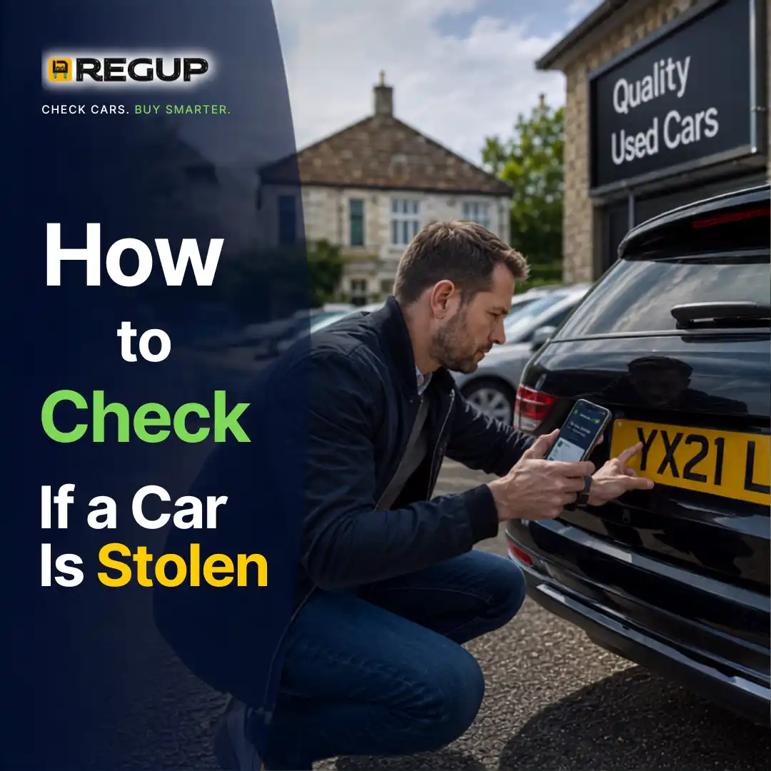 Stolen car check showing VIN verification and vehicle identity checks before buying a used car